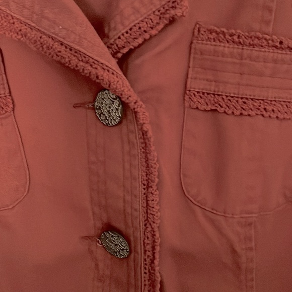 Brushed denim embellished cotton blazer - Picture 4 of 4